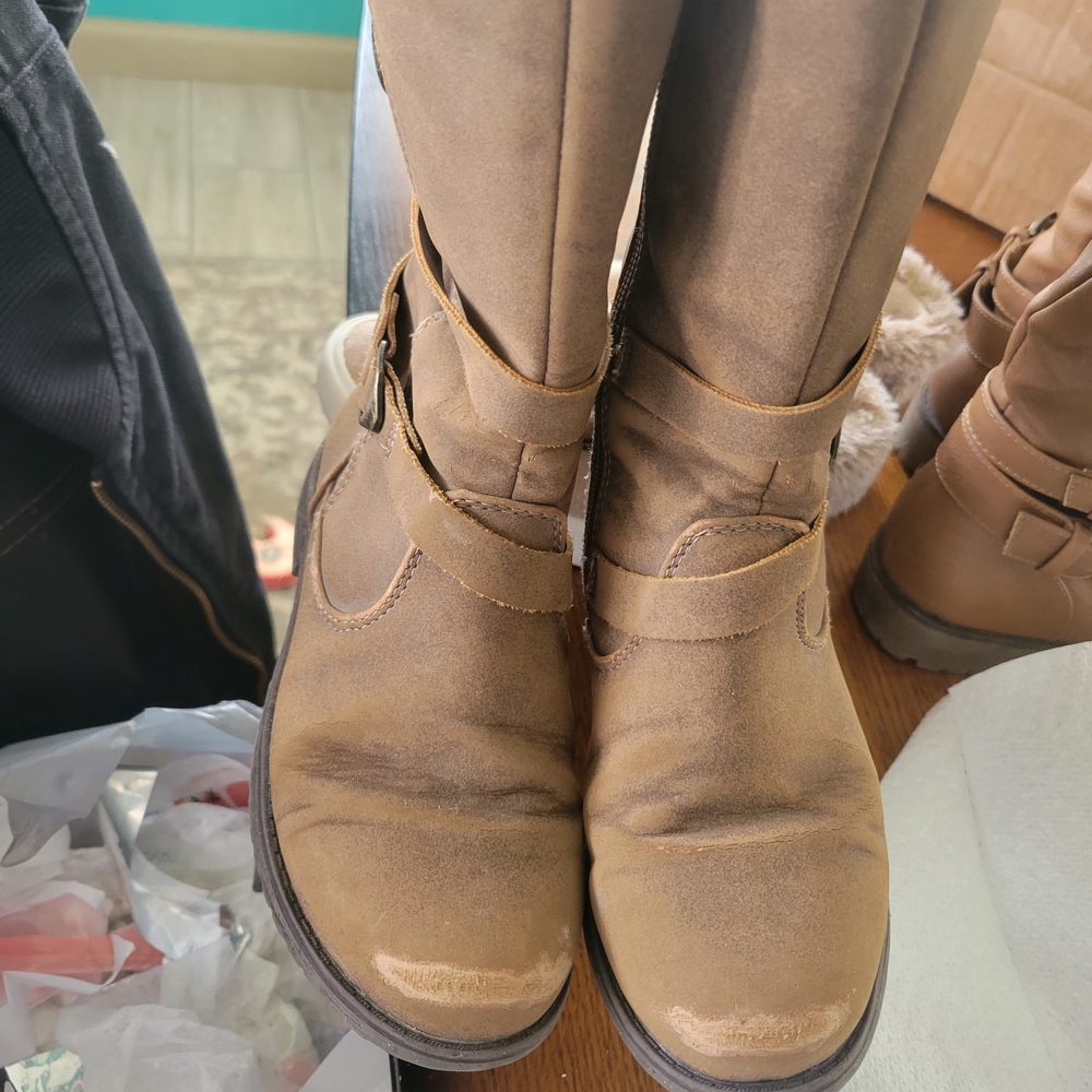 BUNDLE OF 3 GIRLS Mixed Brown Mid-Calf Buckle Boots SZ 13 - Picture 12 of 15